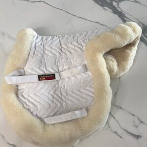 Hunter Fleeceworks sheepskin White and Cream Saddle Pad
